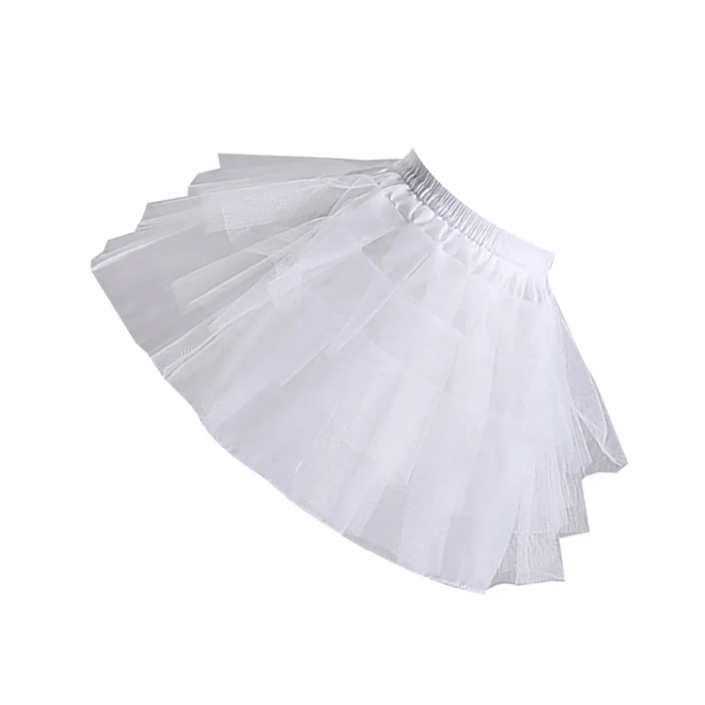 

1pc Lolita Skirt Skirt Cloth Petticoat Ruffled Underskirt (White)