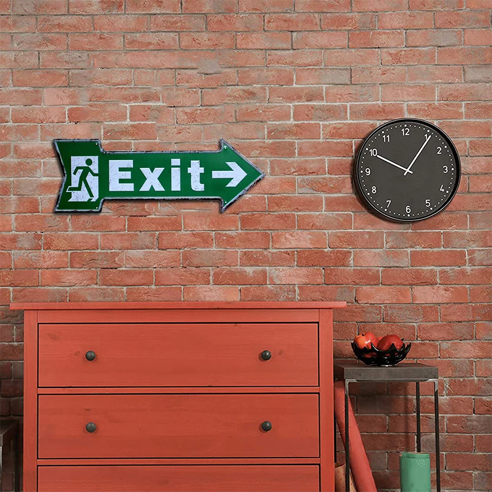

Iron Metal Plaque Vintage Plaque Tin Sign Exit Home Decor Bar Sign Wall Sticker Mounted Pub Iron Painting Wall Templates