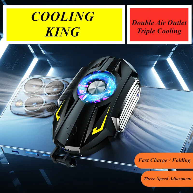 

Universal Mini Mobile Phone Cooling Fan Turbo Hurricane Game Cooler Cell Phone Cool Heat Sink for IPhone/ IOS/ Android Radiator