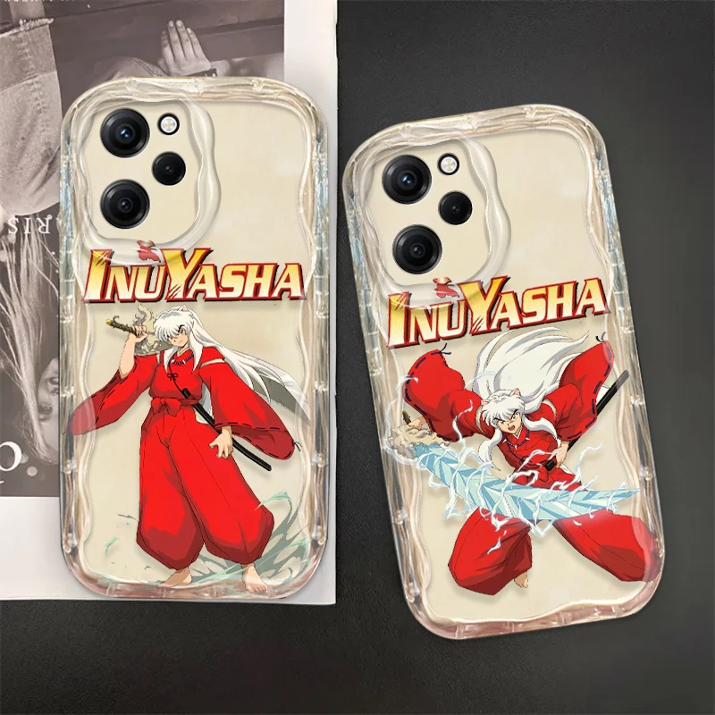 Чехол для телефона с аниме Inuyasha Xiaomi Redmi Note 13 12 12Pro 11 10 Pro POCO F4 X3 X4 GT X5 X6 волнистый