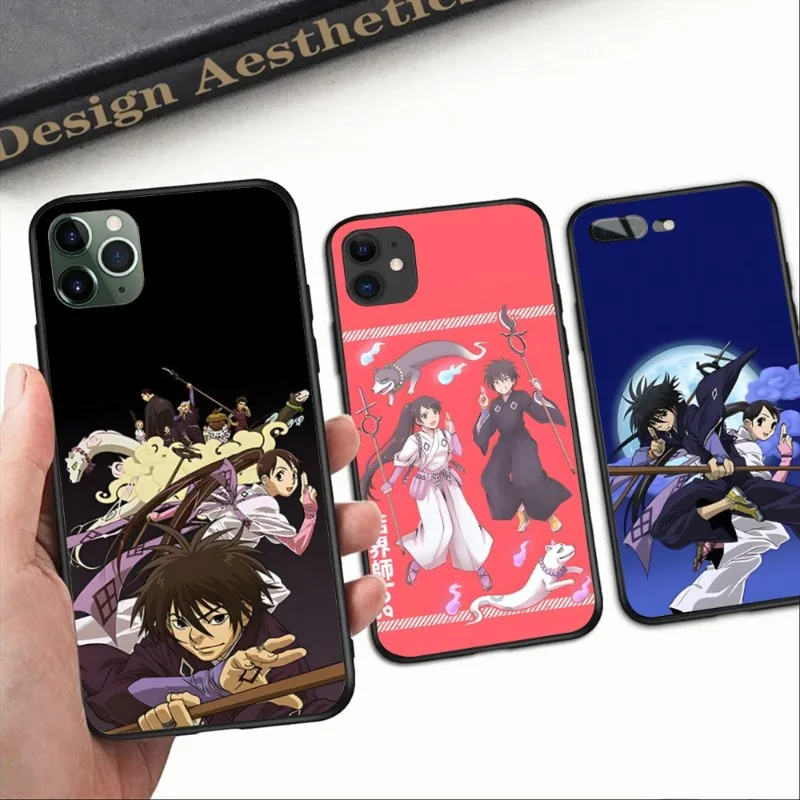 Мультяшный чехол Kekkaishi для телефона IPhone 14 13 12 11 XS X 8 7 6 Plus Mini Pro Max SE 2022, мягкий черный чехол для телефона