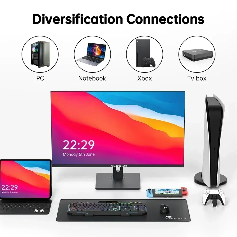 Настольный портативный монитор 2K 75 Гц настольный ПК компьютер ips ЖК-мониторы