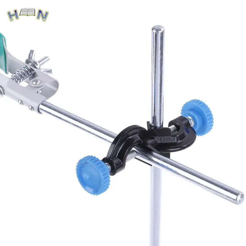 

New Lab Stands Double Top Wire Clamps Holder Metal Grip Supports Right Angle Clip school accesseries