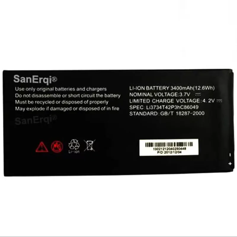 3 7 В 3400 мАч Li3734T42P3hC86049 аккумулятор для ZTE V9 V9e T9 V9C + V9A