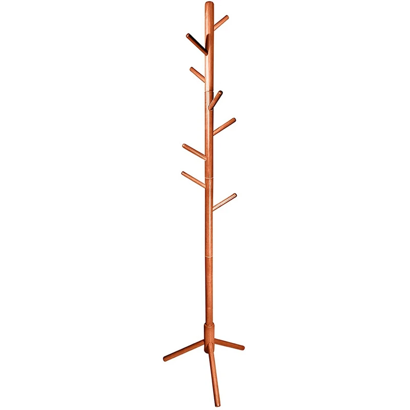 

Деревянная вешалка для пальто с крючками, отдельно стоящая вешалка для пальто, одежды, шляп, в спальне