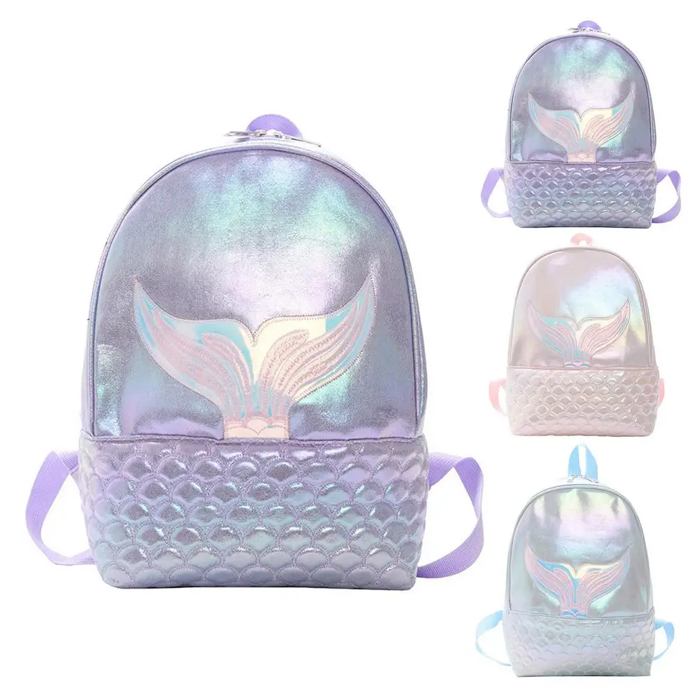 

Детский рюкзак с блестками и рыбьим хвостом для девочек, большой рюкзак на молнии для подростков, школьная дорожная сумка