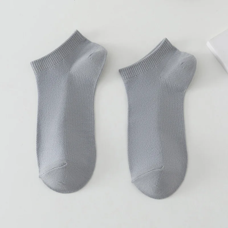 HSS Brand 100% Cotton Men's Socks Spring Summer Deodorant Short Ankle Socks Thin Solid Black White Color Male Sock 5Pairs/Lot