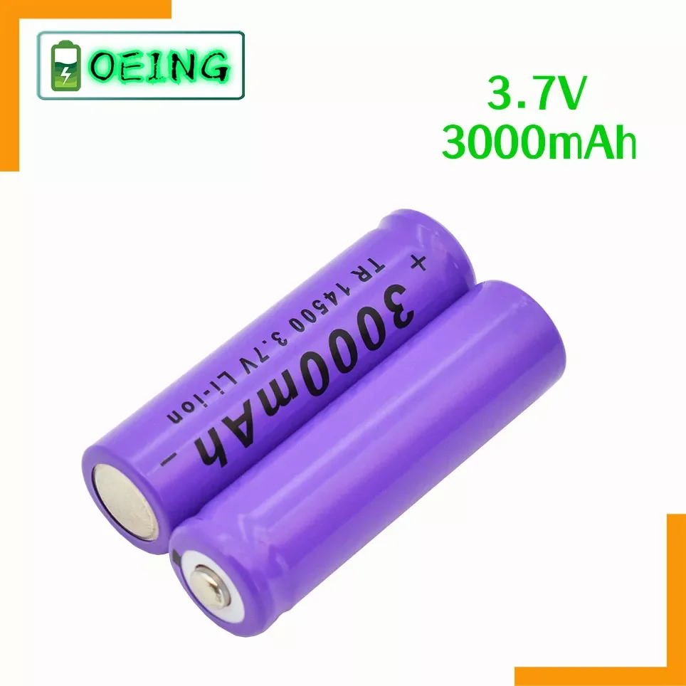 

NEWEST 14500 Lithium Battery 3.7V 2700mAh Rechargeable Batteries Welding Nickel Sheet bateria For Torch LED Flashlight Toy