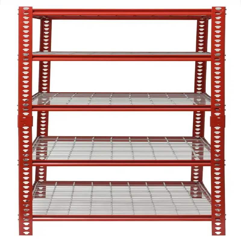 

Elegant 60"W x 24"D x 72"H 5-Shelf Steel Shelf Unit - Perfect for Home, Kitchen, and Office Storage or Organization.