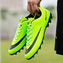 Fashion Green Outdoor Turf Soccer Shoes Men Grass Training Sports Shoes Kids Adults Children Soccer Cleats Unisex Football Shoes