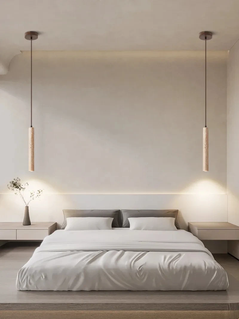 Мраморная Подвесная лампа длинная натуральная желтая пещера подвесная