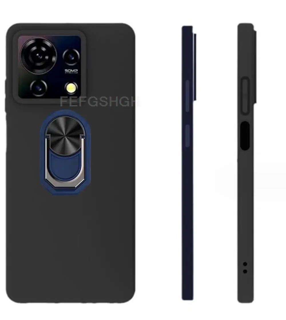 Фото Для ZTE Blade A73 4G Axon 50 Lite V50, дизайн 4G, кольцо на задний палец, мягкая силиконовая искусственная кожа из ТПУ для V50, чехол для смартфона №3