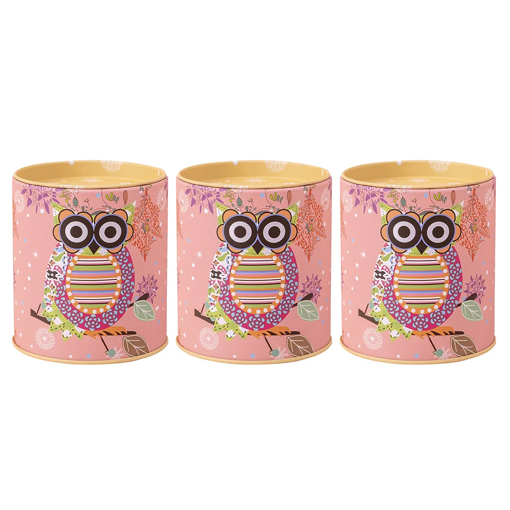 

3pcs Cartoon Piggy Banks Tinplate Saving Pots Children Lovely Piggy Banks
