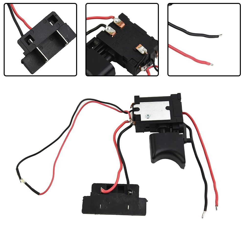 

W/ Light Trigger Switch 12V14.4V18V Black Lithium Battery Plastic/Metal Speed Control Trigger Switch 12A Hot Sale