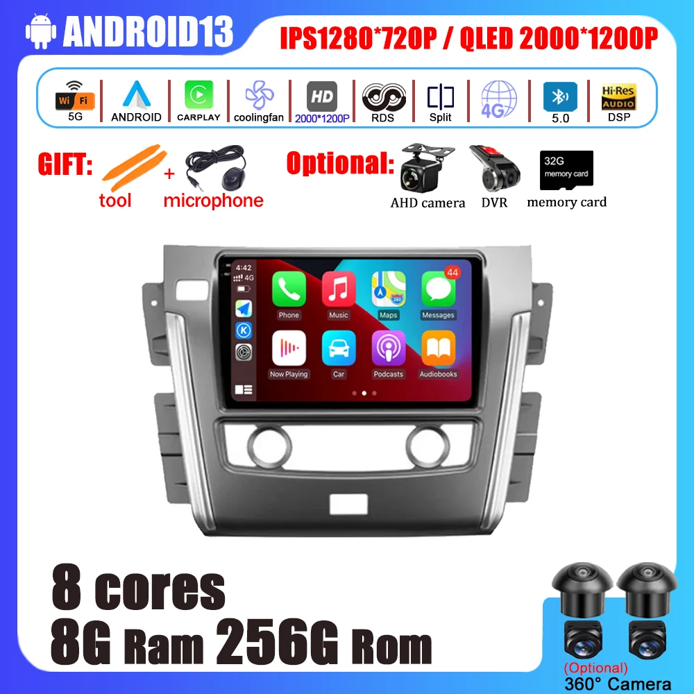 

Android 13 For Nissan Patrol Y62 2010 - 2020 Car Radio Multimedia Video Player Navigation Stereo GPS No 2Din 2 Din DVD