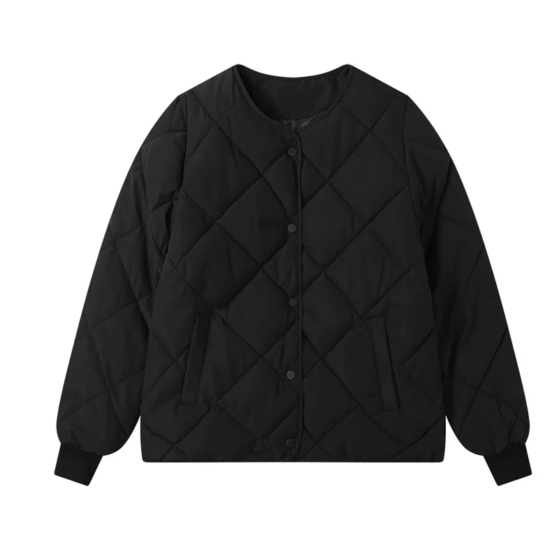

2022 New Winter Stand Collar Cotton-padded Coat Women 3d-510