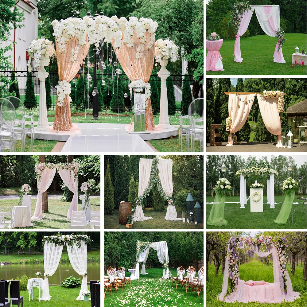 

Laeacco Wedding Backdrop Outdoor Scene Blossom Floral Wall Party Decoration Photocall Photography Backgrounds For Photo Studio