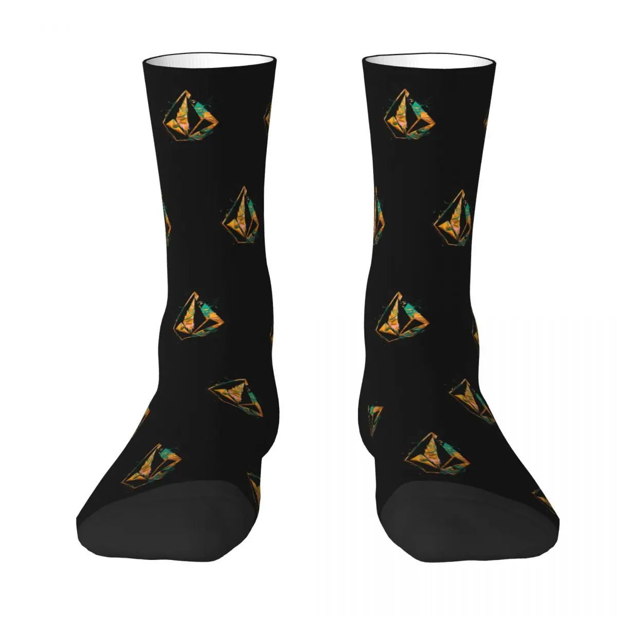 

Volcom Logo Socks Harajuku High Quality Stockings All Season Long Socks Accessories for Unisex Christmas Gifts