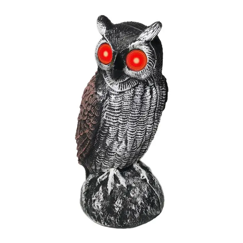 

Fake Owl Decoy Owl Statue Fake Owl With Sound Owl Scarecrow Sculpture Bird Scarer Scarecrow Fake Horned Owl Decoy Keeps Birds