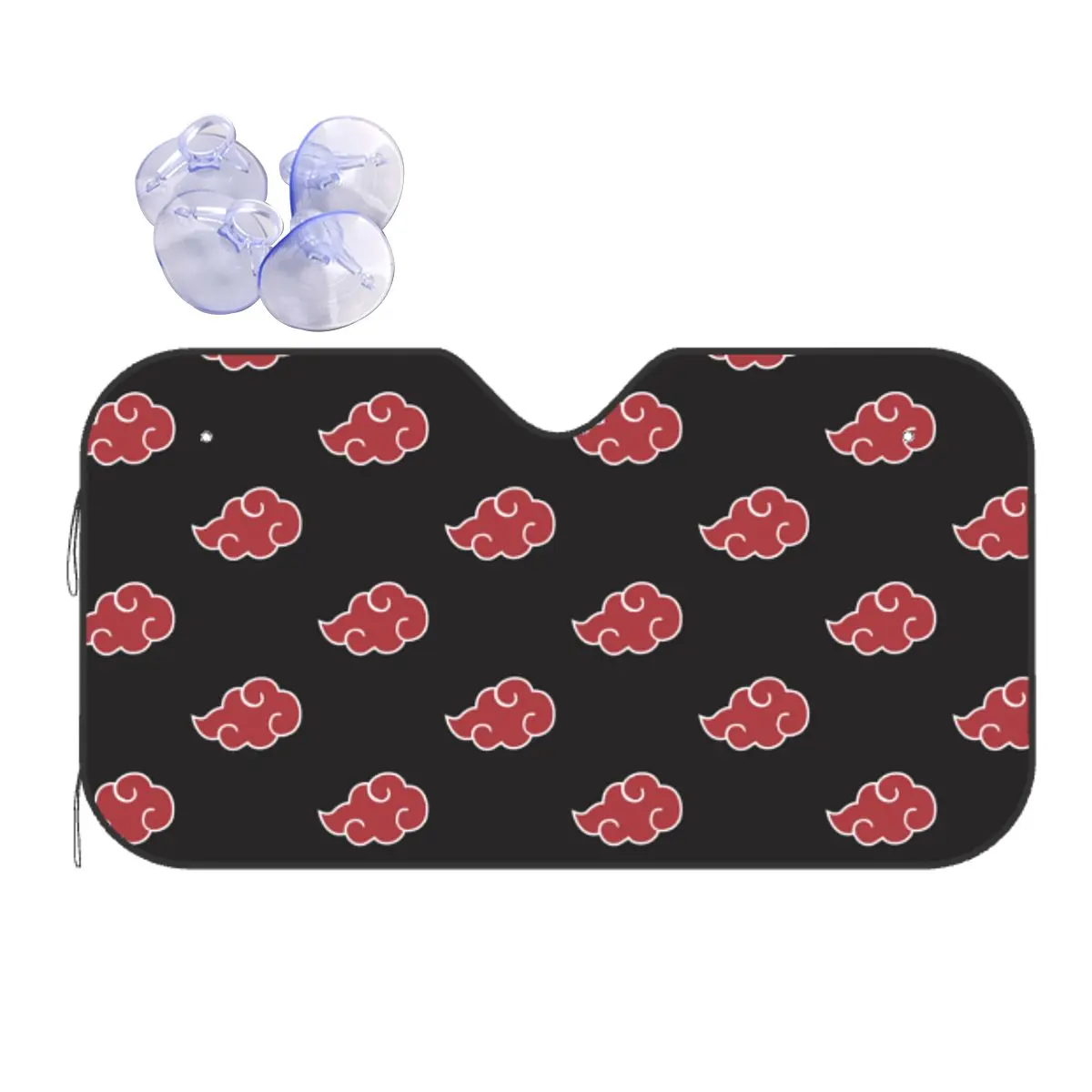 

Red Clouds Akatsuki Neji Konoha Funny Windshield Sunshade 76x140cm Uchiha Itachi Sasuke Aluminium Foil Sun Visor Car-styling