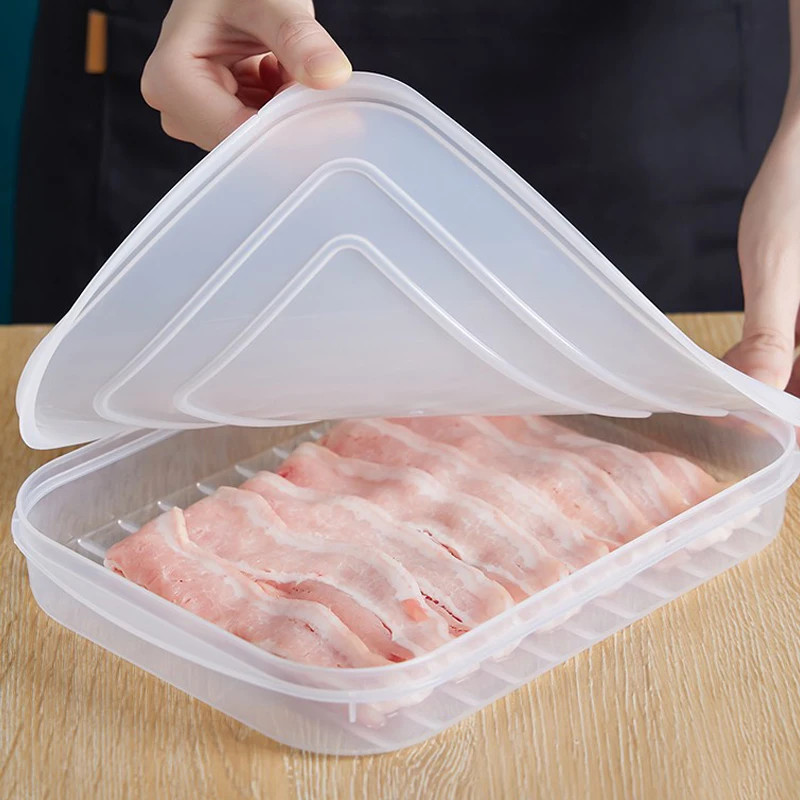 

PE Storage Box Transparent Fresh-keeping Box Refrigerator Vegetables Box Seafood Fish Frozen Preservation Kitchen Accessories