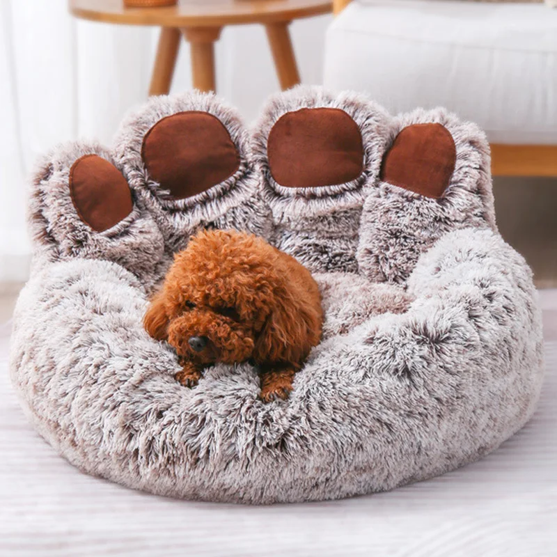 

Bed Thickened Dog Outdoor Sofa Large Long Warm Plush Washable Donut Mat Bed Soft Pet Dog For Cat Supplies House Fluffy Portable
