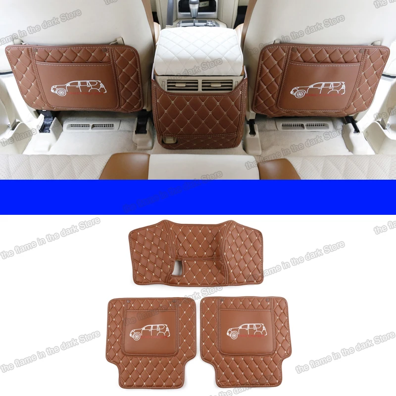 

leather car seat armrest anti-kick mat for toyota land cruiser lc200 2009 2010 2011 2012 2013 2014 2015 2016 2017 2018 2019 2020
