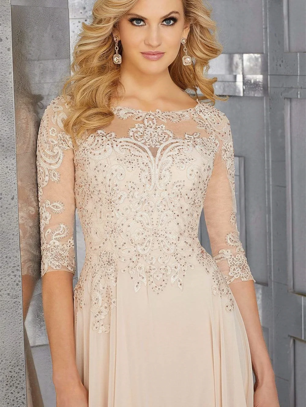 Рисунок 3 - Элегантное шифоновое платье для матери невесты 2024