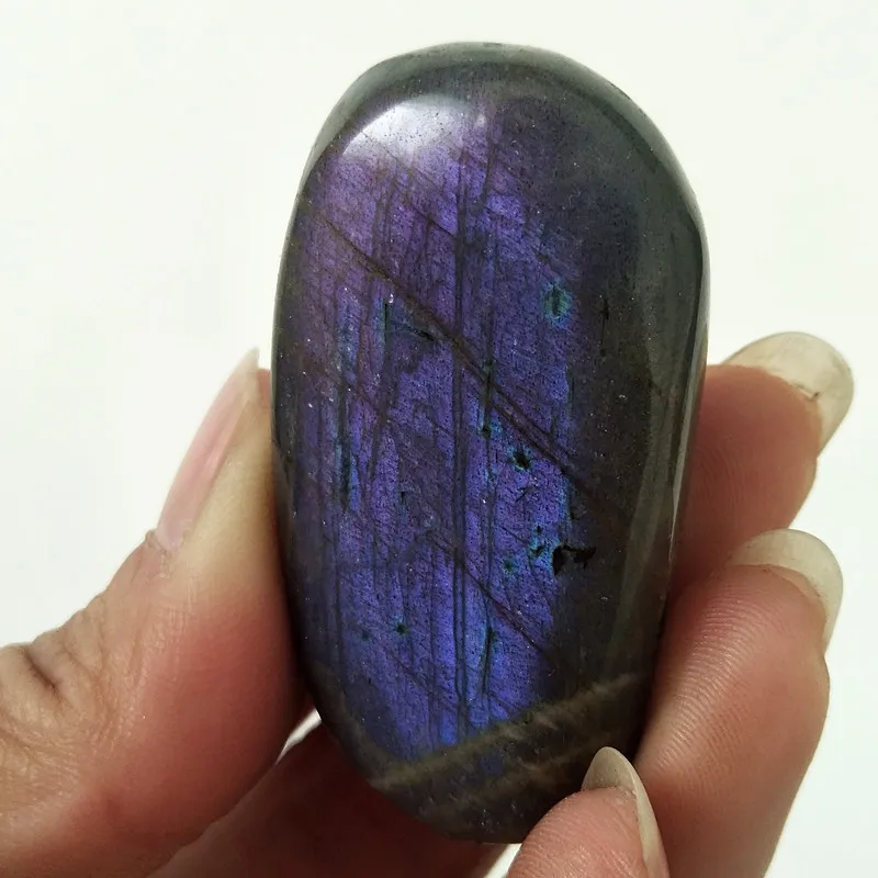 

Natural Crystal Labrador Purple Light Moonstone Home Feng Shui Decoration Spiritual Energy Repair Meditation Healing Crystal