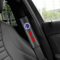 car seat belt leather shoulder protector pad safety pad for saab scania emblem 93 9 3 900 9000 fashion keychain car accessories
