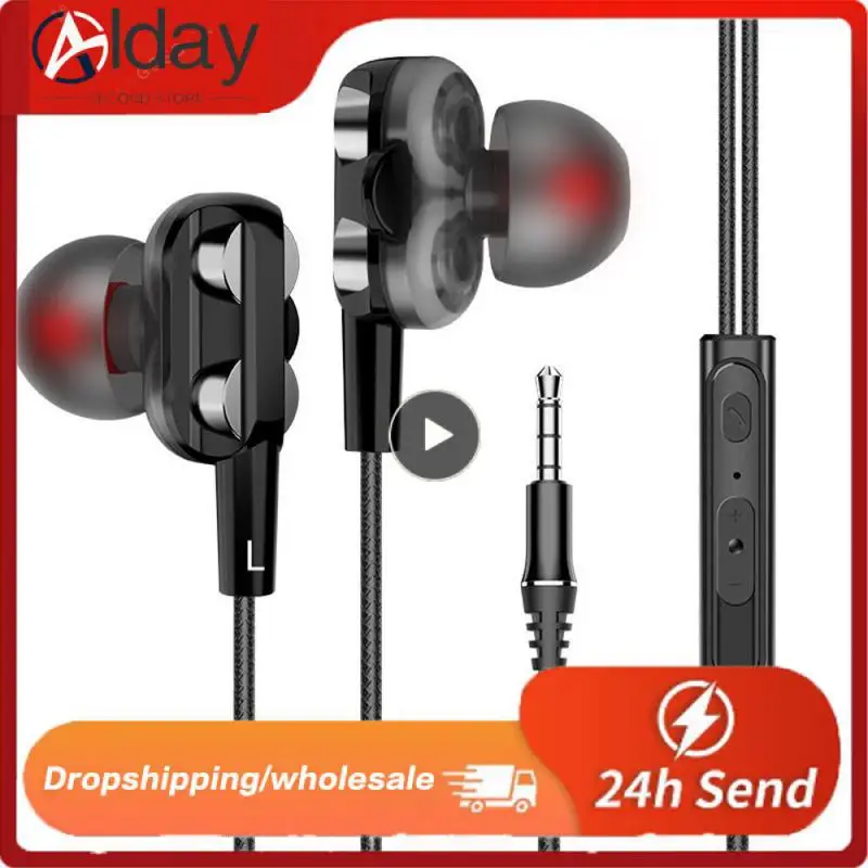 

Noise-free Experience Earbuds Premium Sound Quality Earplugs Universal Compatibility Convenient Wire Control Dual Speakers