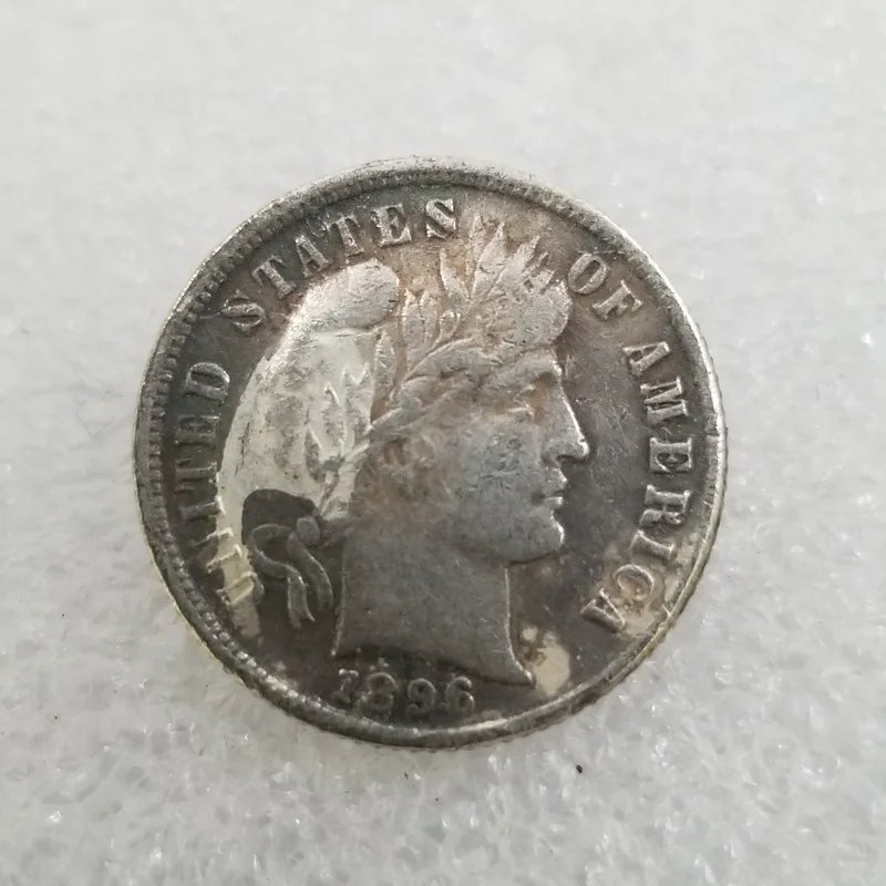 

American 1896 O Version One Dime Brass Silver-plated Commemorative Collectible Coin Gift Lucky Challenge Coin