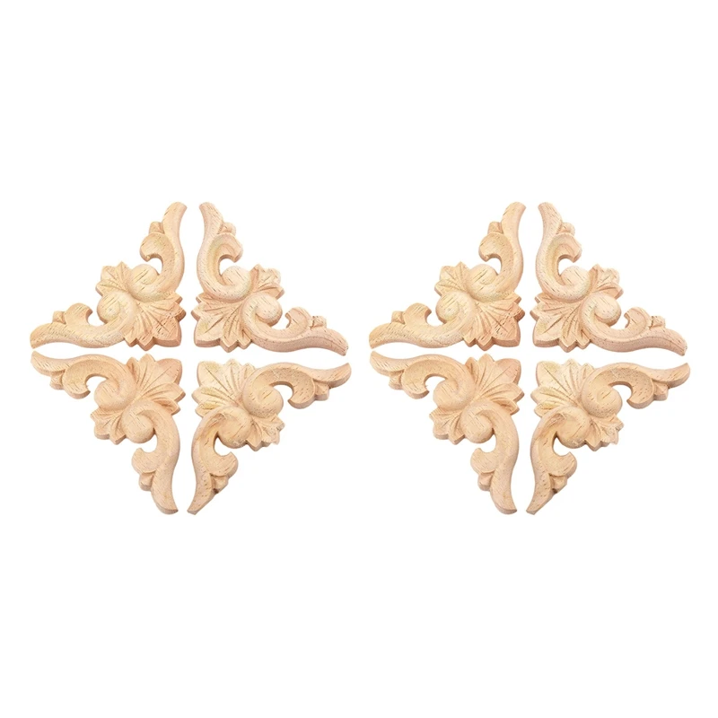 

8 шт., деревянные резьбовые Угловые мебельные аппликации 6 х6 см