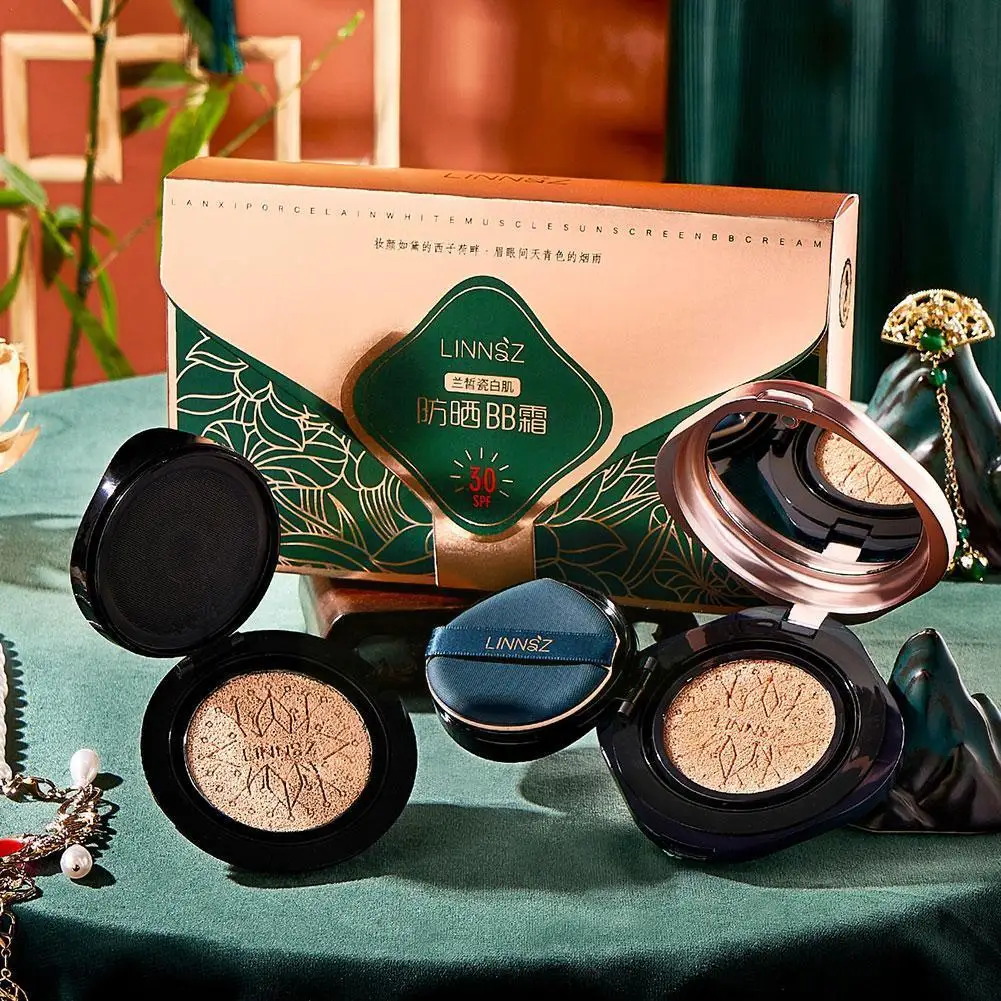 

Air Cushion BB Cream Fuller Coverage Waterproof Long-lasting Compact Face Makeup Puff Cushion With Sunscreen Concealer O8F0