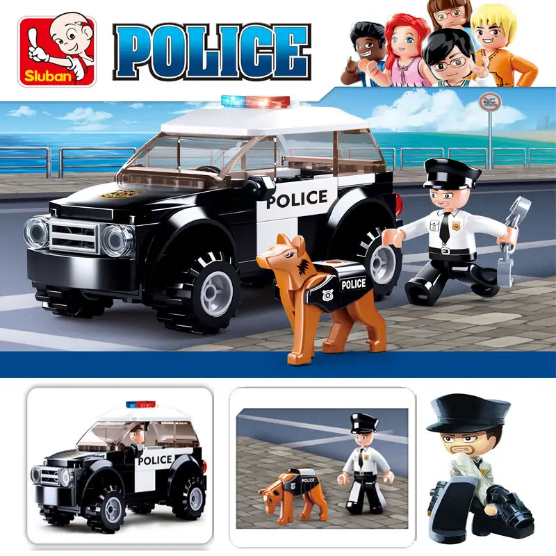 

Sluban Building Block Toys City Police 78PCS Bricks B0639/B0824 Police Patrol Car Compatbile With Leading Brands