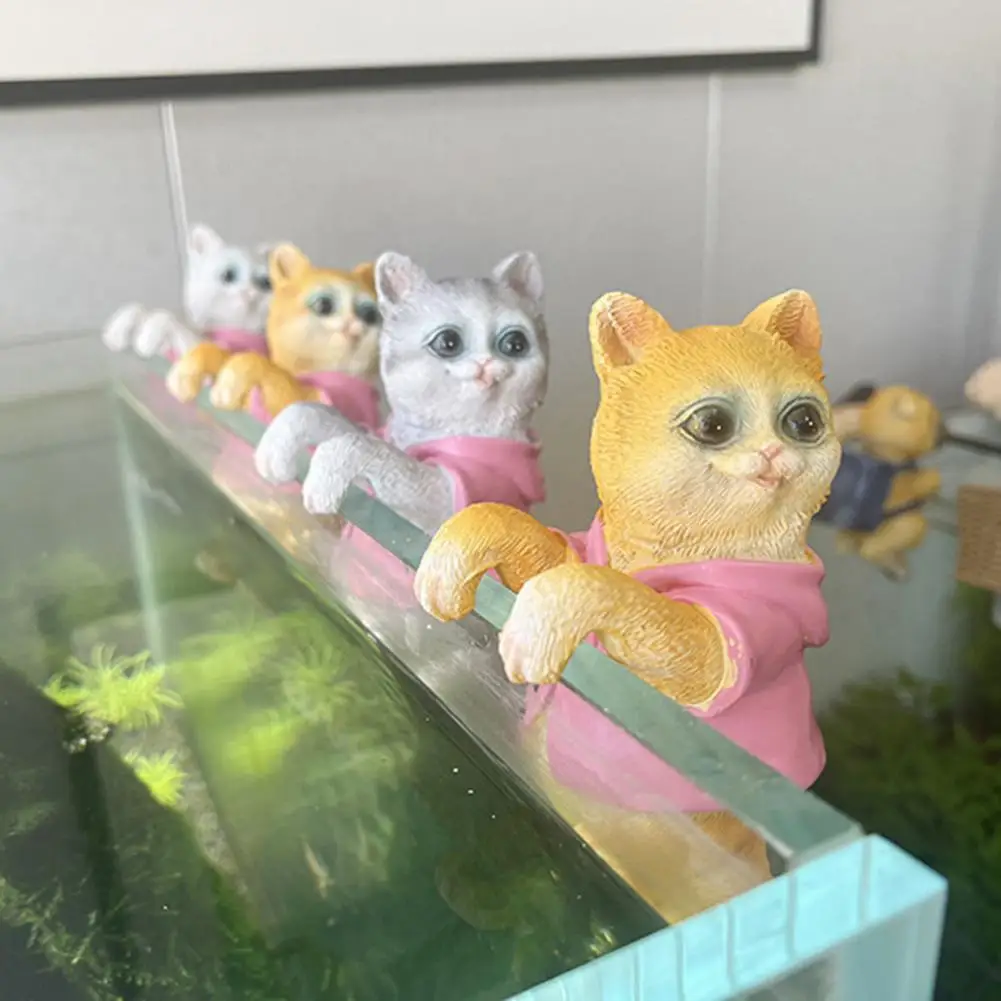 

Аквариумный подвесной орнамент, модные креативные износостойкие статуи кошек, аквариумное украшение, товары для дома