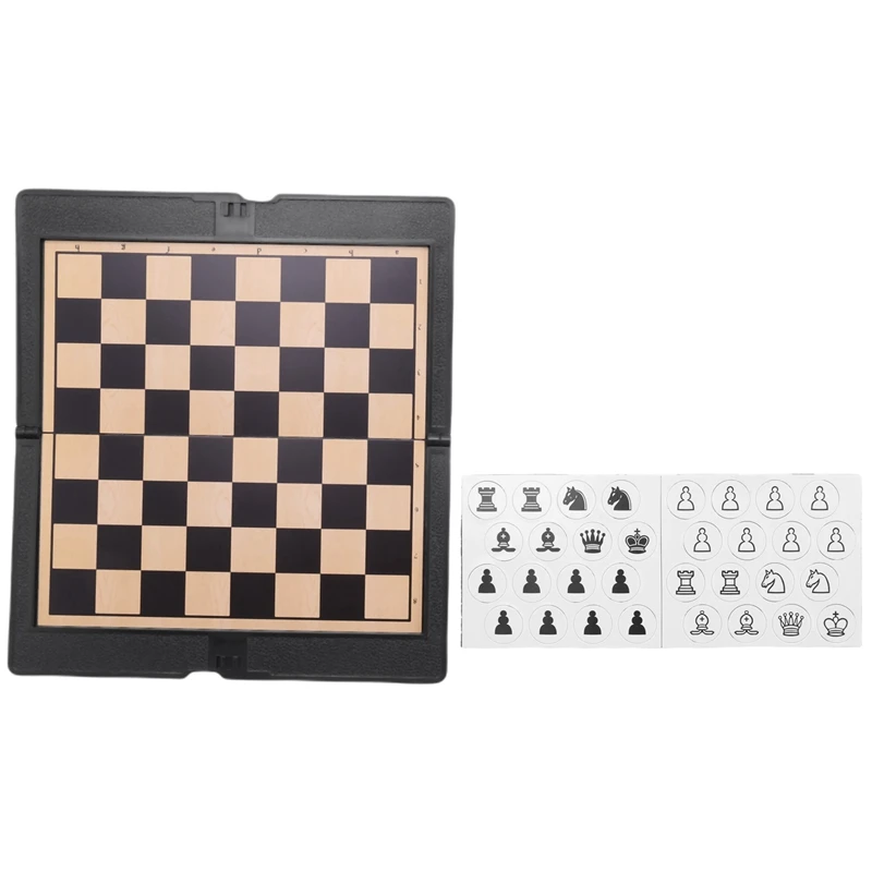 

Mini Magnetic Chess Set Wallet Appearance Portable Folding Chessboard Board Games Party Gift International Chess