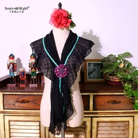 7yearsoldlilgirl dance dress flamenco boutique printed polka dot scarf bk423