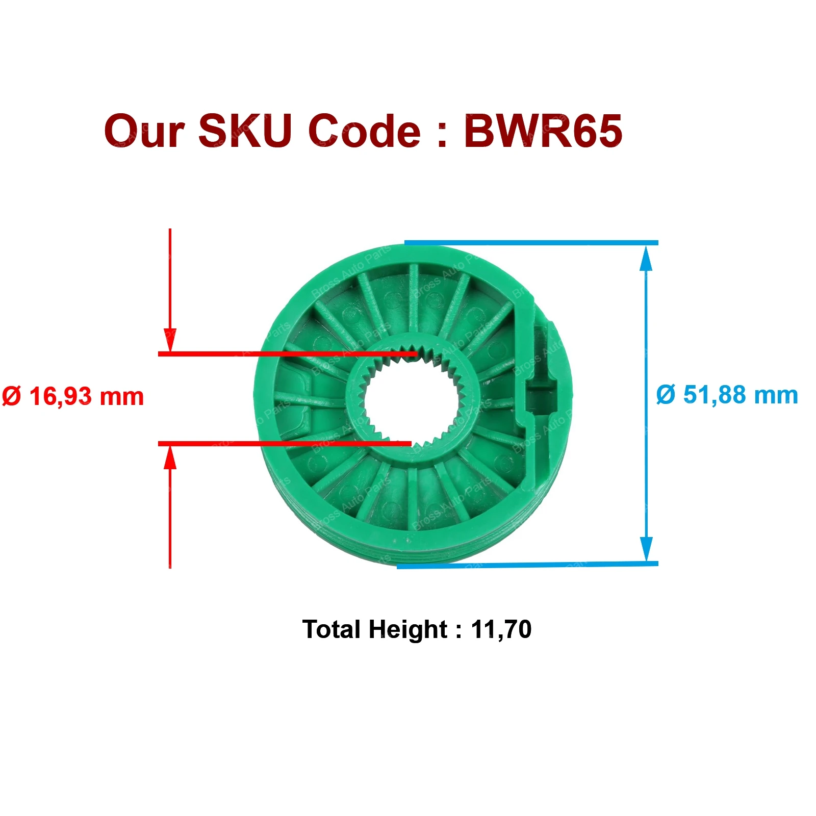 Bross автозапчасти BWR65 электрическая мощность окна регулятор колеса передняя левая