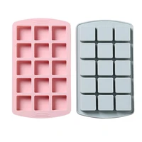 the new 15grids square silicone mold can be used for diy making ice cube fondant chocolate cake decoration baking drop glue mold