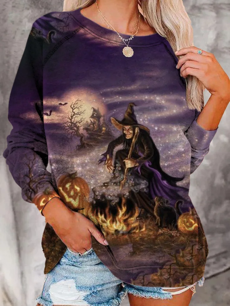 

Женская толстовка с капюшоном и принтом тыквы, в готическом стиле