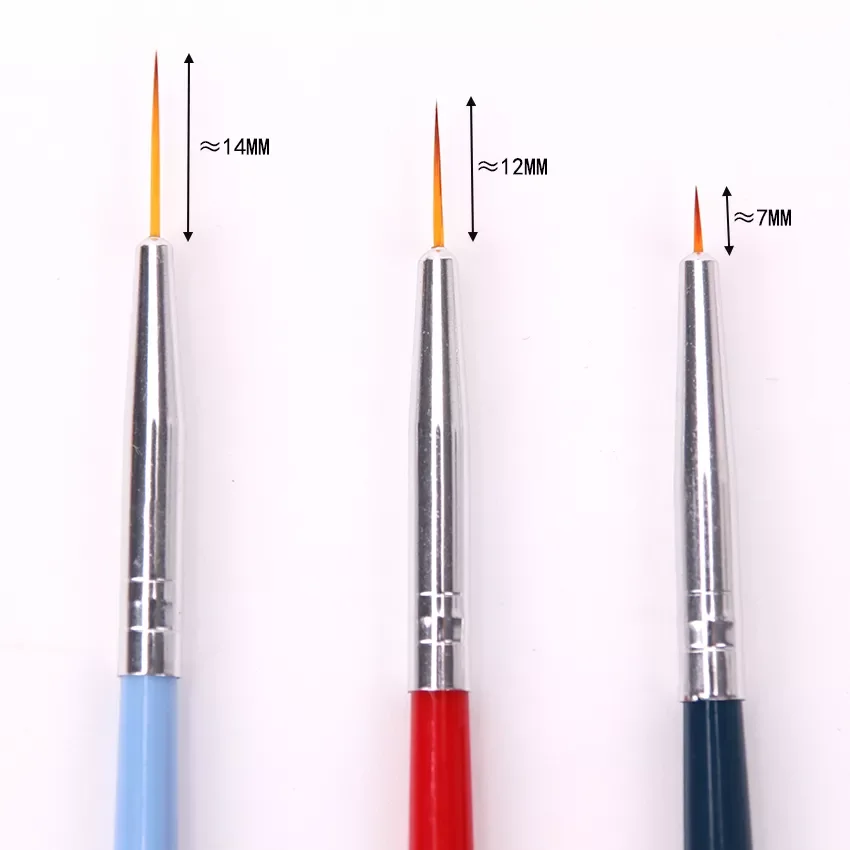 

3PCS/Set New Nail Brushl Art Line Painting Pen 3D Tips DIY Acrylic UV Gel Brushes Drawing Design Girl Manicure Painting Tool