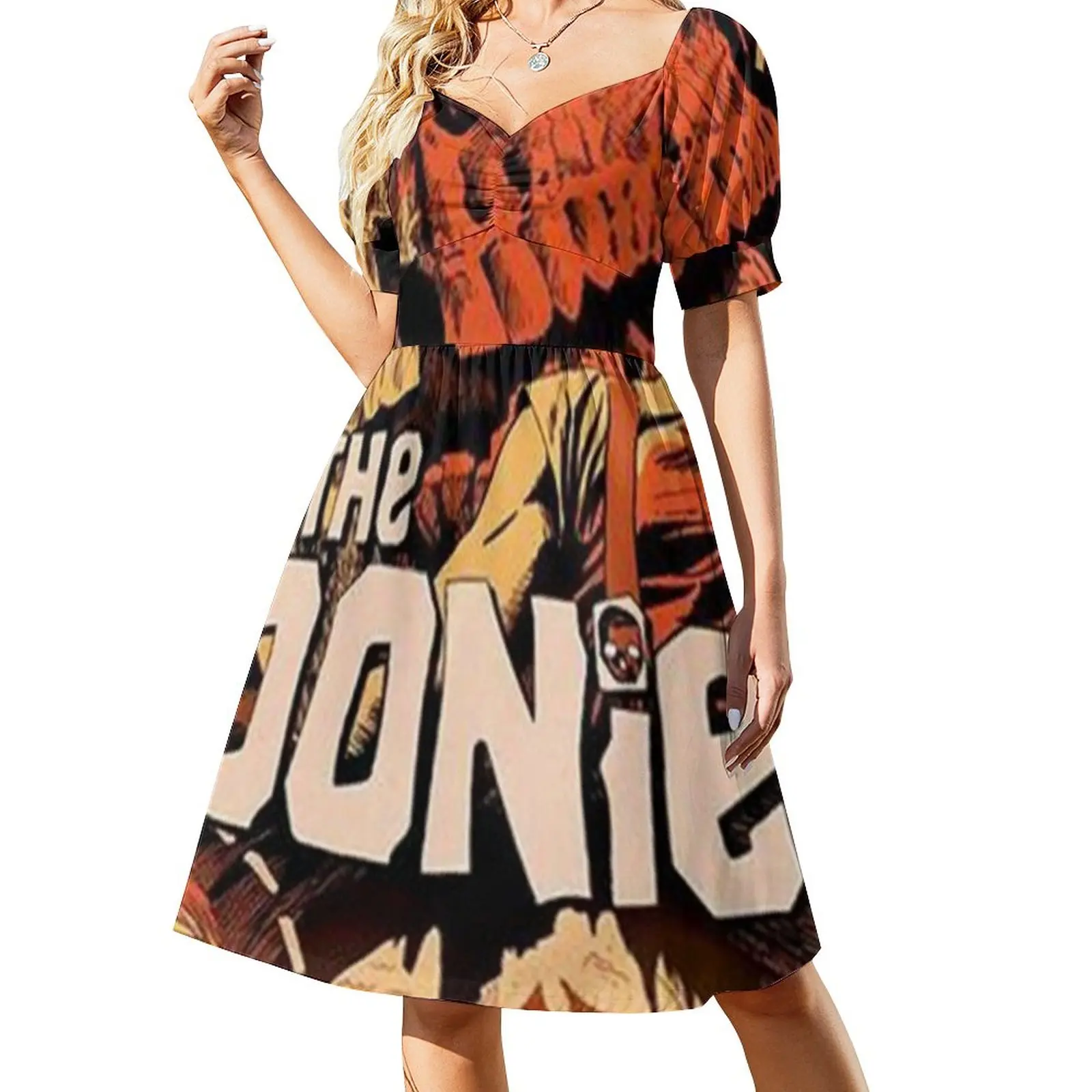 

Goonies Pop Art Dress Skull Pirate Beach Dresses Summer Aesthetic Casual Dress Pattern Clothing Big Size 4XL 5XL