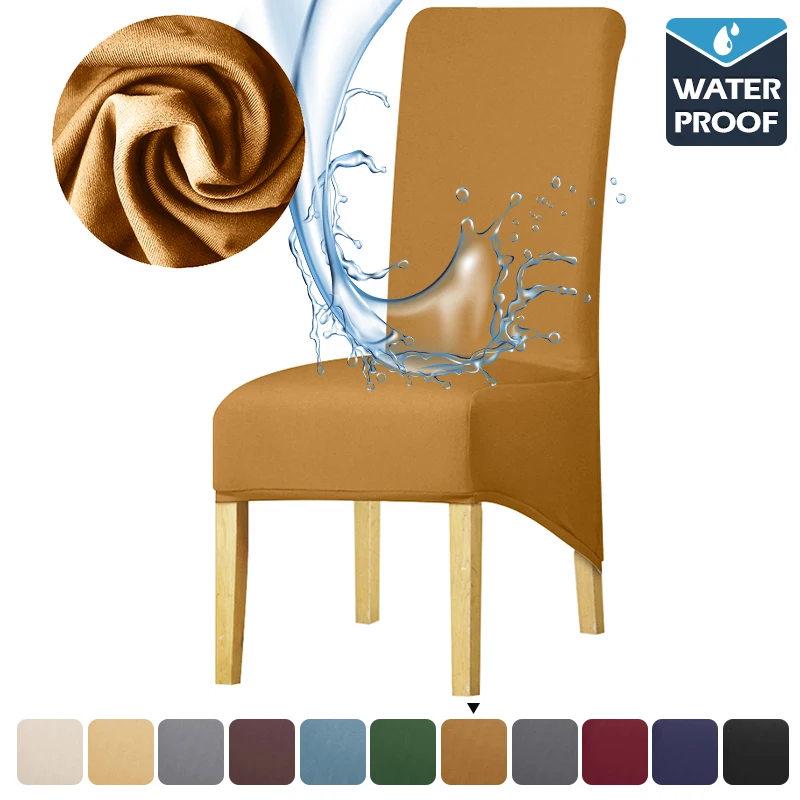 

1/2/4/6 PCS XL Size Waterproof Chair Cover Spandex Seat Chair Covers For Christmas Wedding Banquet Restaurant Hotel Dining Room