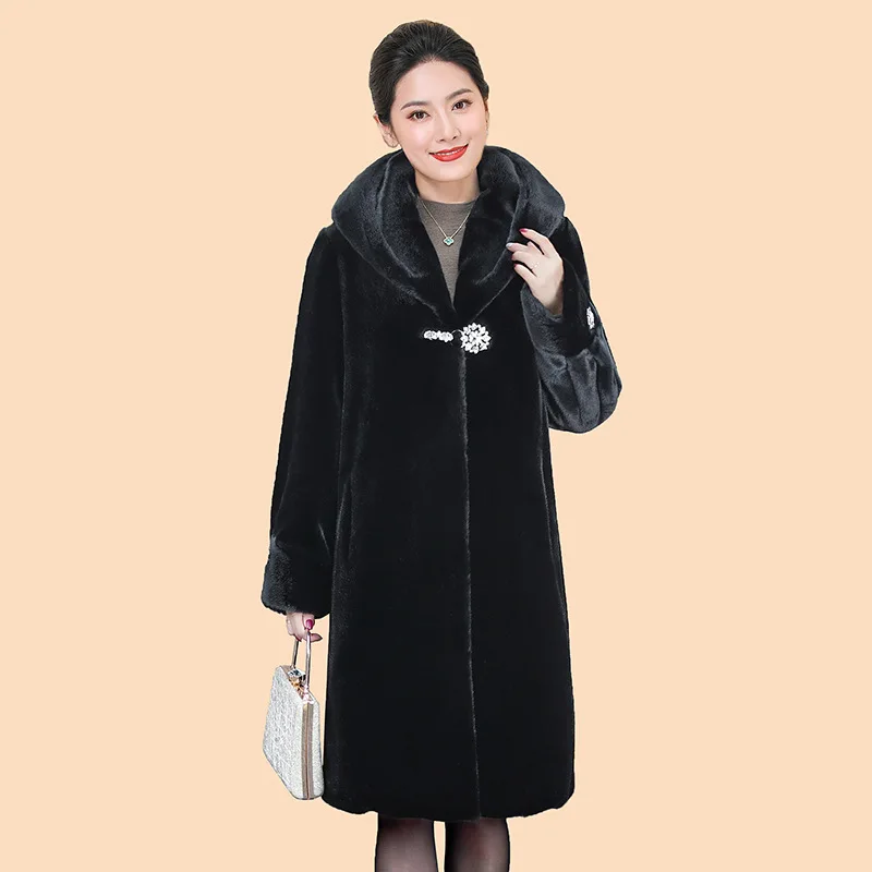 Natural Fur Coats Winter Women Mink Fur Coat Female Genuine Leather Jackets Ladies Oversize Warm Thick Detachable Long 2020 New