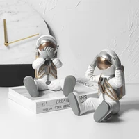 resin astronaut figurines spaceman sculpture modern home interior decoration ornament kids gift living room desktop decor