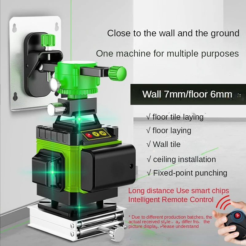 

16/12 /8 Lines 3D Laser Level green line SelfLeveling 360 Horizontal And Vertical Cross-Line Super Powerful Green Laser Level
