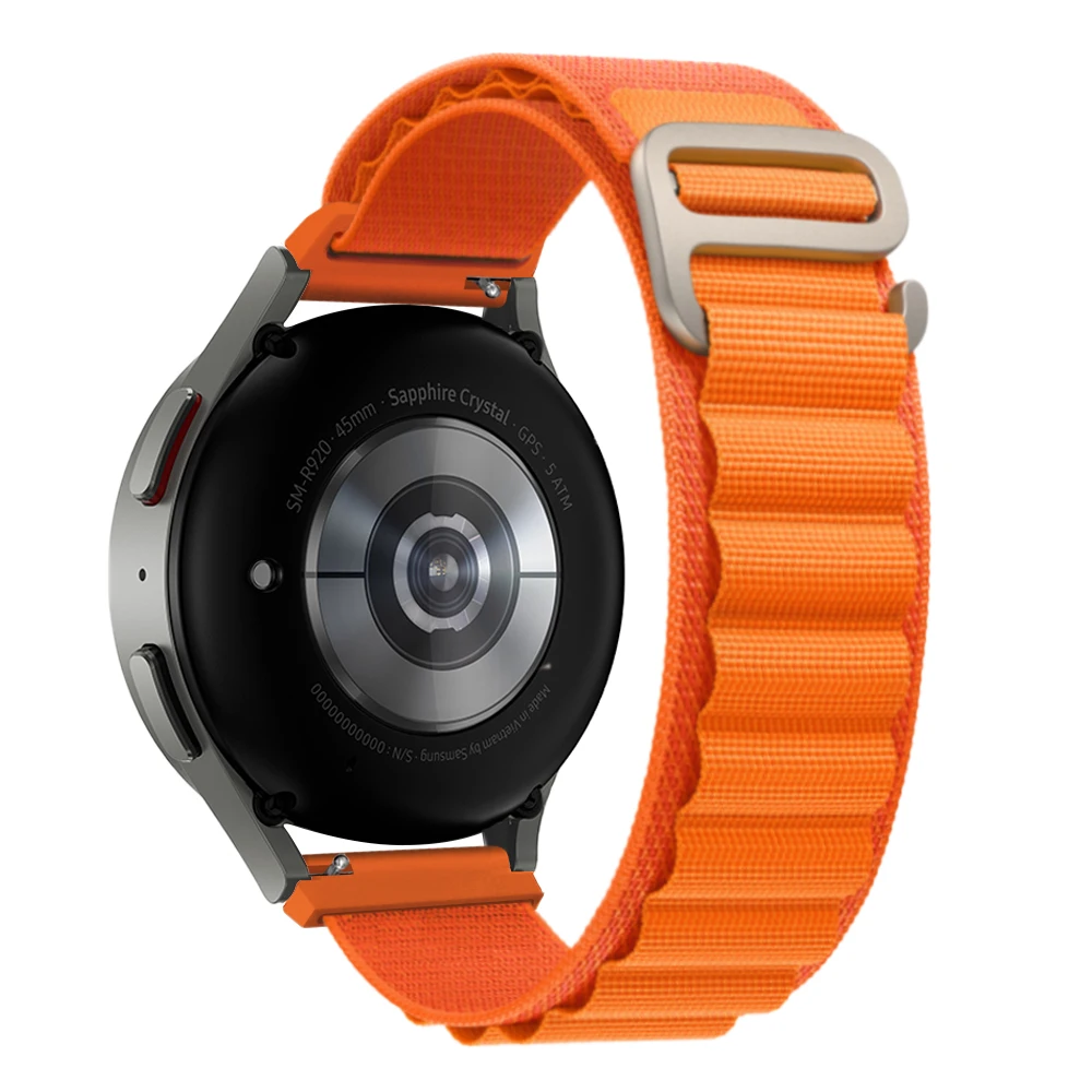Фото Ремешок из альпийского нейлона 22 мм 22 мм для Samsung Galaxy Watch 7 6 5 4/Gear S2, классический спортивный удобный ремешок для Amazfit Bip 3 3Pro №5