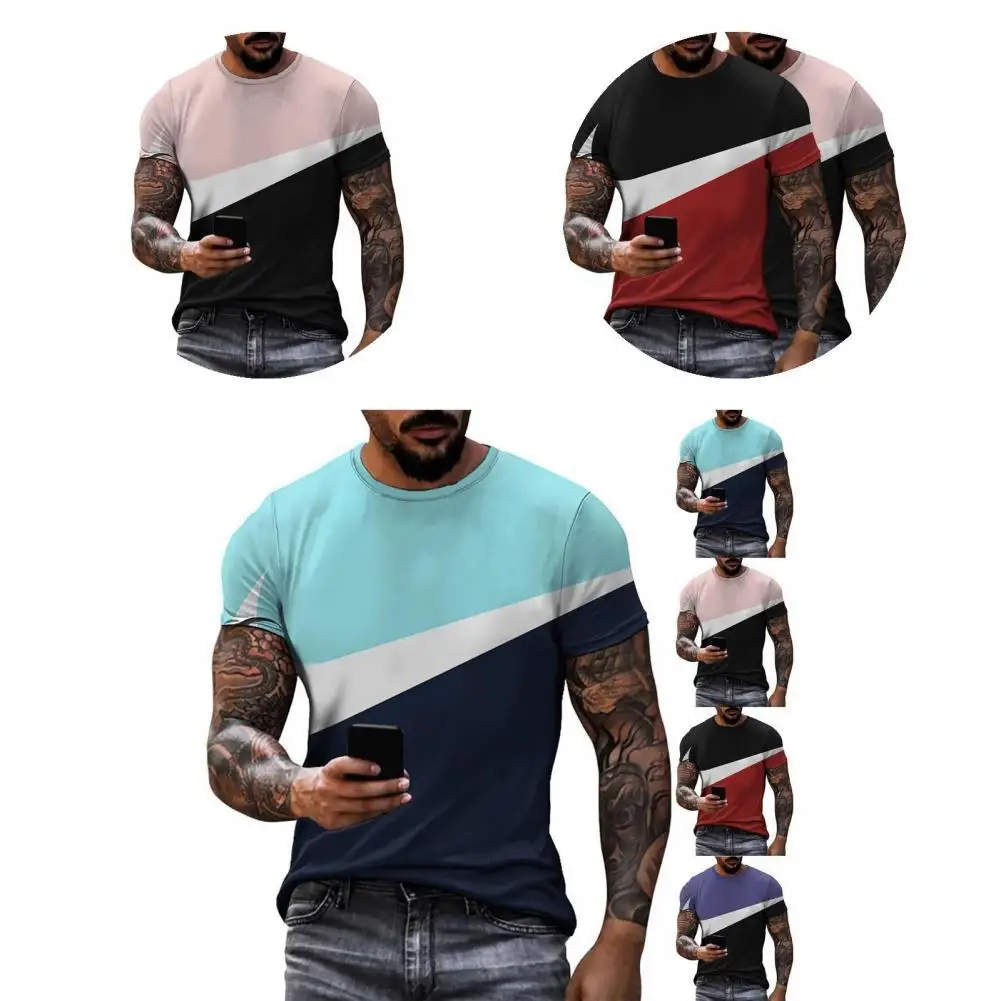 

Clothes Trendy Great Stitching Summer Shirt O Neck Summer Shirt Patchwork for School