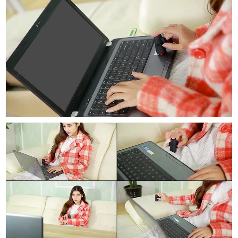 Беспроводная мини-мышь на палец 2 4 ГГц эргономичная ручная оптическая мышь для